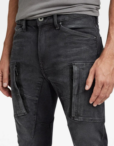 G-Star RAW Denim Cargo 3D Black Skinny Jeans