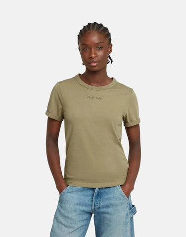 G-Star RAW Embro G-Script Logo Ensis Green Top