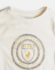 Polo Girls Claire Sequin Sand T-Shirt