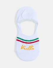 Vialli Italian Stripe White Secret Socks