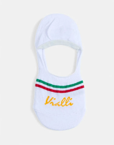 Vialli Italian Stripe White Secret Socks